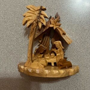 New Vintage Olive wood Nativity scene from Bethlehem